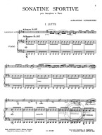 Alexandr Čerepnin: Sonatine Sportive (noty na altsaxofon)