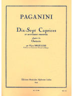 Niccolo Paganini: 17 Caprices (noty na klarinet)