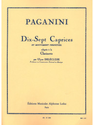Niccolo Paganini: 17 Caprices (noty na klarinet)