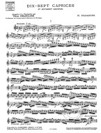 Niccolo Paganini: 17 Caprices (noty na klarinet)