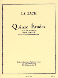Johann Sebastian Bach: 15 Etudes (noty na klarinet)