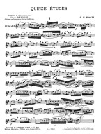 Johann Sebastian Bach: 15 Etudes (noty na klarinet)