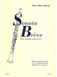 Pierre-Max Dubois: Sonata Bréve (noty na klarinet)