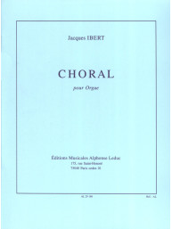 Jacques Ibert: Choral (noty na varhany)