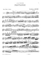 Gabriel Fauré: Fantaisie Op.79 (noty na příčnou flétnu)