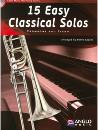 15 Easy Classical Solos (noty na pozoun, klavír) (+audio)