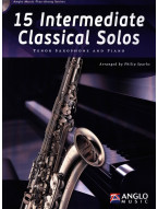 15 Intermediate Classical Solos (noty na tenorsaxofon, klavír) (+audio)