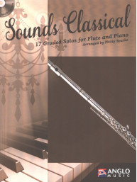 Sounds Classical - 17 Graded Solos (noty na příčnou flétnu, klavír) (+audio)