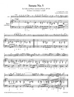 Antonio Vivaldi: Sonata No. 5 (noty na violoncello, basso continuo, klavír) (+audio)