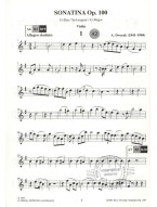 Antonín Dvořák: Sonatina Op. 100 in G-Major (noty na housle) (+audio)