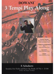 Franz Schubert: Sonatina I Op. Posth. 137 No 1 - D 384 in D-Major (noty na housle) (+audio)