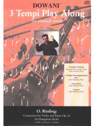 Oskar Rieding: Concertino in Hungarian Style Op. 21 in A-minor (noty na housle) (+audio)