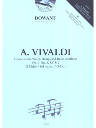 Antonio Vivaldi: Concerto in G Major, Op. 3, No. 3, RV 310 (noty na housle, klavír) (+audio)