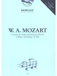 W.A. Mozart: Concerto G major KV 216 (noty na housle, klavír) (+audio)