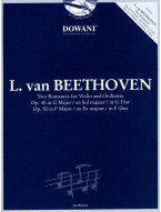 Beethoven: 2 Romances op. 40 in G major & op. 50 in F major (noty na housle, klavír) (+audio)