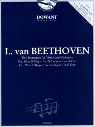 Beethoven: 2 Romances op. 40 in G major & op. 50 in F major (noty na housle, klavír) (+audio)
