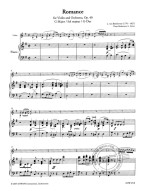 Beethoven: 2 Romances op. 40 in G major & op. 50 in F major (noty na housle, klavír) (+audio)