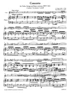 J.S. Bach: Concerto BWV 1041 A Minor (noty na housle, klavír) (+audio)
