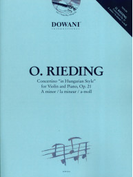 Oskar Rieding: Concertino In Hungarian Style Op. 21 in A minor (noty na housle, klavír) (+audio)