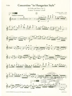 Oskar Rieding: Concertino In Hungarian Style Op. 21 in A minor (noty na housle, klavír) (+audio)
