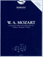 W.A. Mozart: Concerto KV 211 in D-Dur (noty na housle, klavír) (+audio)