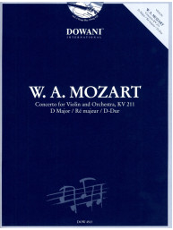 W.A. Mozart: Concerto KV 211 in D-Dur (noty na housle, klavír) (+audio)