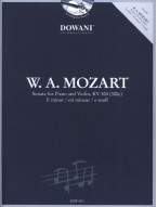 W.A. Mozart: Sonata in E moll KV 304 (noty na housle, klavír) (+audio)