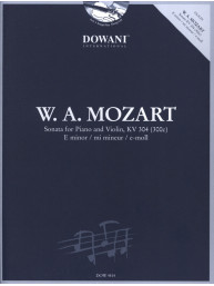 W.A. Mozart: Sonata in E moll KV 304 (noty na housle, klavír) (+audio)