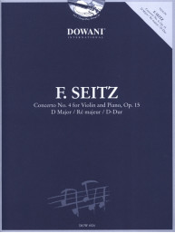 Friedrich Seitz: Concerto No. 4 , Op. 15 in D major (noty na housle, klavír) (+audio)