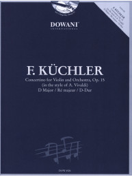 Ferdinand Küchler: Concertino Op. 15 in D Major in the style of Vivaldi (noty na housle, klavír) (+audio)