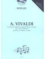 Antonio Vivaldi: Concertino Op. 3 No. 6, RV 356 in A Minor (noty na housle, klavír) (+audio)