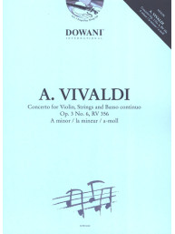 Antonio Vivaldi: Concertino Op. 3 No. 6, RV 356 in A Minor (noty na housle, klavír) (+audio)