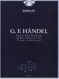 Georg Friedrich Händel: Sonata Op. 1 No. 2 in G minor (noty na altovou flétnu, basso continuo) (+audio)