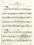 Georg Friedrich Händel: Sonata Op. 1 No. 2 in G minor (noty na altovou flétnu, basso continuo) (+audio)