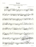 Georg Friedrich Händel: Sonata for Treble (Alto) Recorder and BC (noty na altovou flétnu, basso continuo) (+audio)