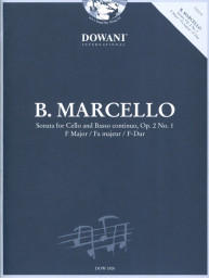 Benedetto Marcello: Sonata, Op. 2 No. 1 (noty na violoncello, basso continuo) (+audio)
