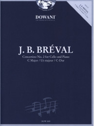 Jean-Baptiste Breval: Concertino No. 2 in C Major (noty na violoncello, klavír) (+audio)