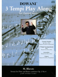 Michel Blavet: Sonata Op. 2 No. 4 (noty na příčnou flétnu) (+audio)