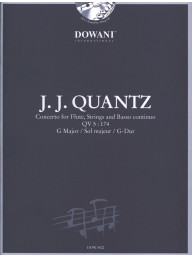 Johann Joachim Quantz: Concerto QV 5 : 174 in G Major (noty na příčnou flétnu, klavír) (+audio)