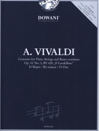 Antonio Vivaldi: Concerto Op.10 No.3 RV 428 Il Gardellino in D Major (noty na příčnou flétnu, klavír) (+audio)