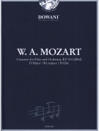 W.A. Mozart: Concerto D major KV 314 (noty na příčnou flétnu, klavír) (+audio)