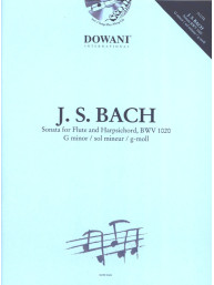Johann Sebastian Bach: Sonata BWV 1020 in G minor (noty na příčnou flétnu, cembalo) (+audio)