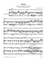 Johann Sebastian Bach: Sonata BWV 1020 in G minor (noty na příčnou flétnu, cembalo) (+audio)