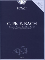 Carl Philipp Emanuel Bach: Sonata, Wq. 124 in E minor (noty na příčnou flétnu, basso continuo) (+audio)