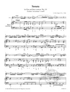 Carl Philipp Emanuel Bach: Sonata, Wq. 124 in E minor (noty na příčnou flétnu, basso continuo) (+audio)