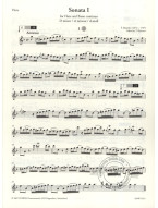 Francesco Mancini: Sonata l in D minor (noty na příčnou flétnu, basso continuo) (+audio)