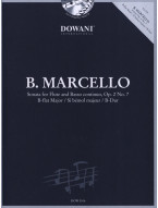 Benedetto Marcello: Sonata in B-flat Major , Op. 2 No. 7 (noty na příčnou flétnu, basso continuo) (+audio)