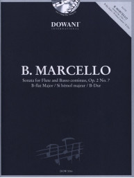 Benedetto Marcello: Sonata in B-flat Major , Op. 2 No. 7 (noty na příčnou flétnu, basso continuo) (+audio)