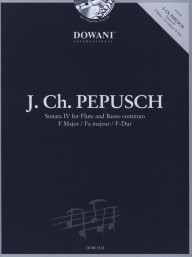 Johann Christoph Pepusch: Sonata lV in F Major (noty na příčnou flétnu, basso continuo) (+audio)
