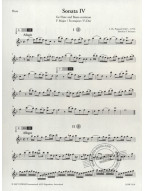 Johann Christoph Pepusch: Sonata lV in F Major (noty na příčnou flétnu, basso continuo) (+audio)